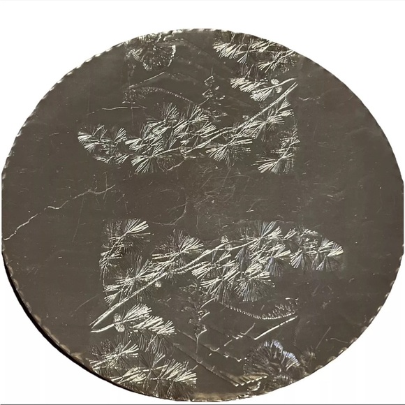 Arthur Armour Hand Wrought Gold Anodized Aluminum Plate ~ Pine Mountain Motif - Picture 2 of 10